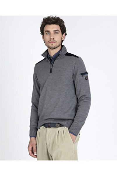 PAUL&SHARK Men's Ziped Pullover C.wWool