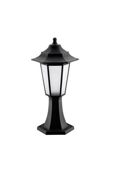 Horoz Elektrik Black Set Top Hexagonal Lantern Park Garden Luminaire