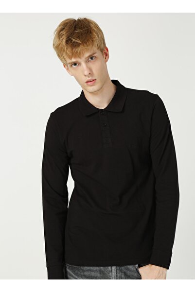 Lee Cooper سويت شيرت رجالي بياقة بولو من قريبا بيكيه باللون الأسود 211 LCM 24...