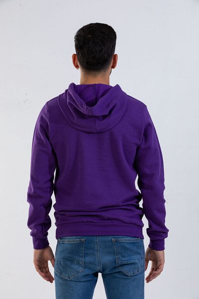 Raf Coll Unisex Basic Μωβ φούτερ με κουκούλα με τσέπη