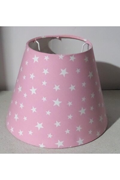 TEKAY AYDINLATMA Pembe Yıldız Kumaş Kaplama Abajur Başlığı