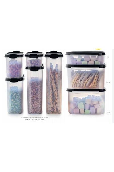 Tupperware Oval Set of 8 Full Set Dry Pulses Storage Containers