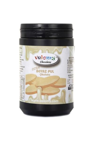 velomy Ektra Beyaz Pul Çikolata 500 gr Para Çikolata Eritmelik