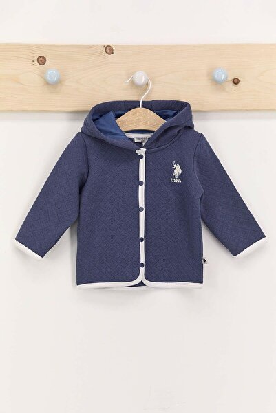 U.S. Polo Assn. Kapüşonlu Hırka Erkek Bebek Lacivert
