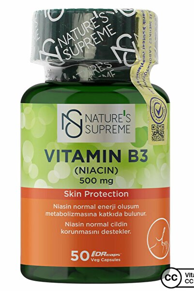 Nature's Supreme Vitamin B3 500 Mg (NO FLUSH) 50 Kapsül