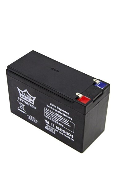 ORTEC Black 12v 7ah Bakımsız Alarm Sistemi Aküsü-2024 Üretim