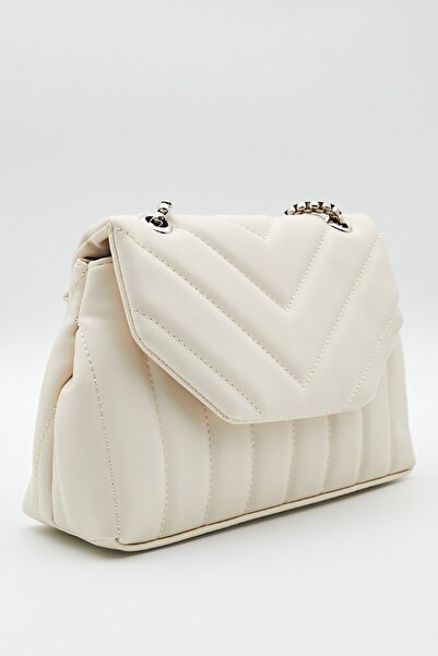 Çantacımstore Női krémvarrás részletes steppelt Crossbody táska