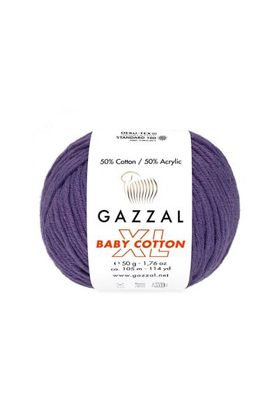 Gazzal Baby Cotton Xl Amigurumi Floss Purple - 3440 - 50 Γρ. Σχοινί διάτρησης