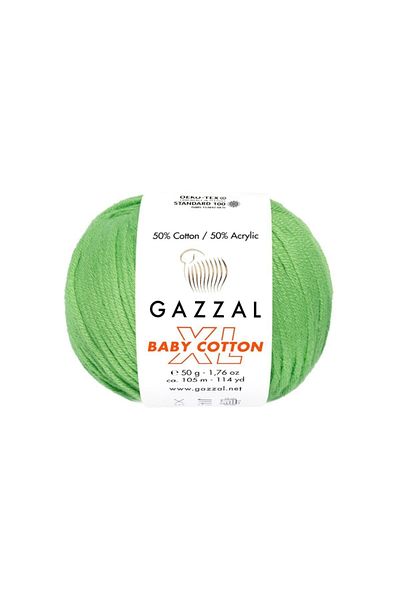 Gazzal Baby Cotton Xl Amigurumi Floss Ανοιχτό Πράσινο - 3466 - 50 Γρ. Σχοινί διάτρησης