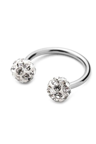 Staınless Halka Kristal Taşlı Piercing