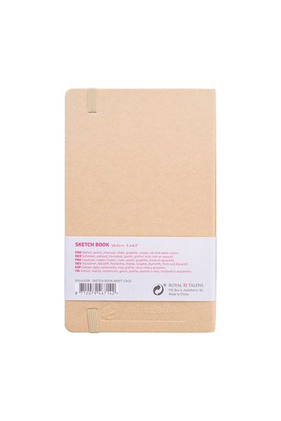 Talens Sketchbook Hard Cover Sketch Drawing Notebook 13x21 Cm140 gr80 YpKraft Yellow