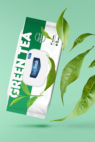 Deep Fresh Doğal Özler Yeşil Çay Islak Mendil 6 X 120 Yaprak