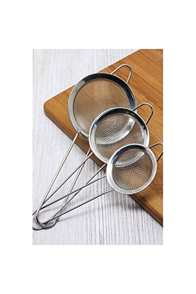 Genel Markalar Paslanmaz Çelik 3'lü Çay Süzgeç Bitki Çayı Süzeceği 3 Parça Sü...