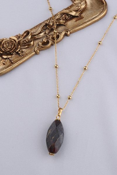 Dünya Doğal Taş Jasper Stone Women's Necklace -200181