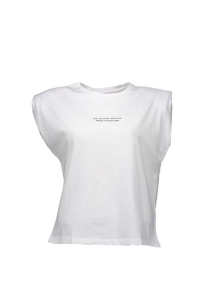 Collezione Relaxed Cut White T-shirt - Padded Shoulders