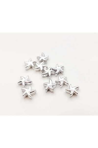 yiğit aksesuar Silver Plated Star Model Intermediate Apparatus 5 Pieces (No Darkening)