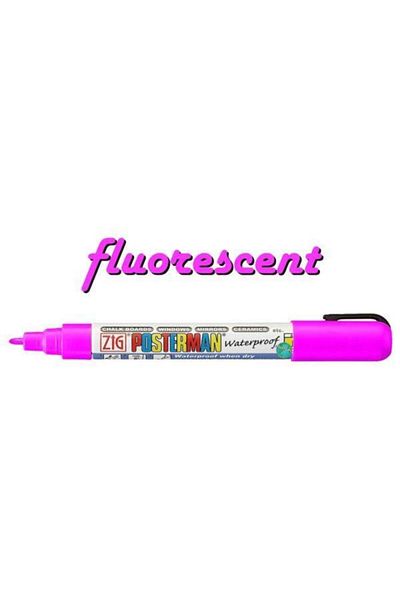 Zig Posterman Waterproof Painting Marker Fine Tip 1 Mm FluoPink
