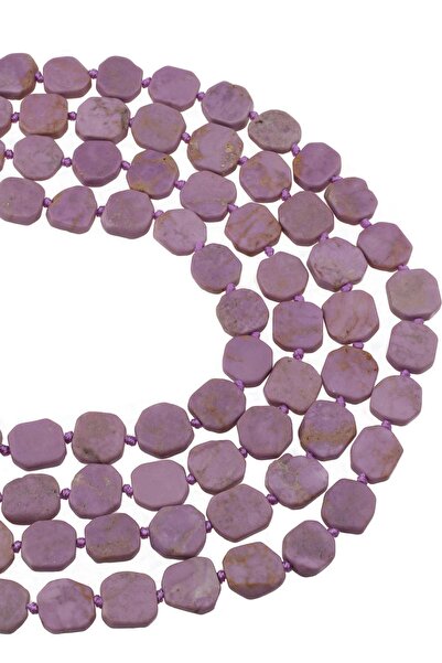 Dünya Doğal Taş 13x15 Mm Piatra Lepidolită Dizi - Dz3878