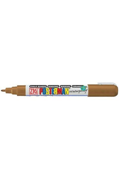 Zig Posterman Waterproof Painting Marker Fine Tip 1 Mm Brown