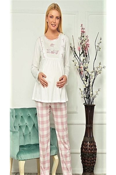 FLZ Set Pijama Maternitate Albastru