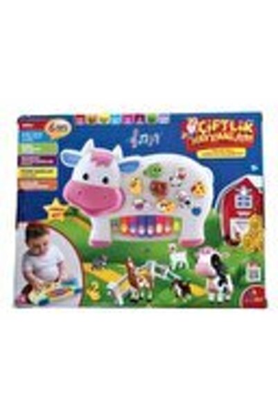 Can Ali Toys Pilli Işıklı Şarkılı Soru Cevaplı Türkçe Hayvan Sesli Çiftlik Hayvanlı Inek Piyano