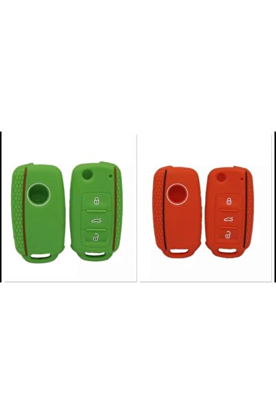 Seat 2 Pieces Leon Golf Polo Ibiza Silicone Key Protection Case Black And Blue