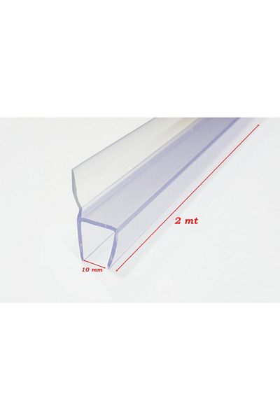 Şahin Glass Door Wick Glass Balcony Wick Transparent 10 Mm 4 Pieces 2 Meters