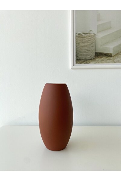 TROVE Roll Seramik Vazo Orta (kiremit)