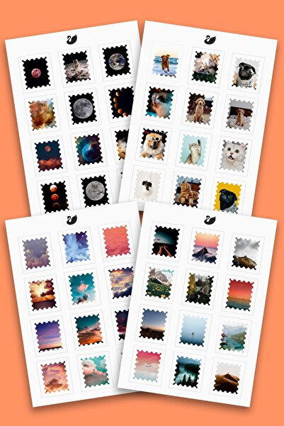 Özer Store Set de autocolante cu tematică cer, spațiu, natură și animale