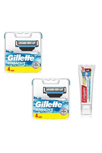 Gillette Mach3 Start Shaving Razor 4 Pieces * 2 Pieces