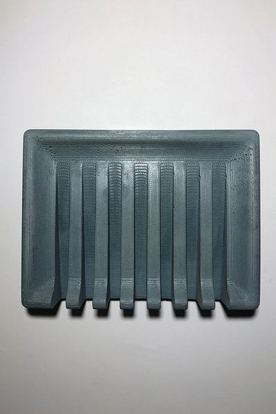 RocArt Home Δοχείο σαπουνιού Wavy Concrete (παστέλ μπλε)