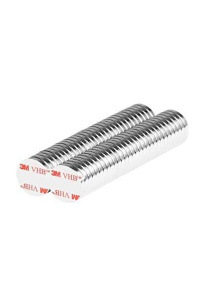 Hdg Yapışkanlı Yuvarlak Neodyum Mıknatıs D10x2 Mm Çap - 100 Adet - Güçlü Neodyum Mıknatıs Magnet
