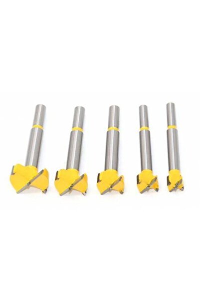 COMBAT 5 Parça Menteşe Mumluk Açma Freze Matkap Uç Set Plastik Kutu 15 20 25 30 35 mm