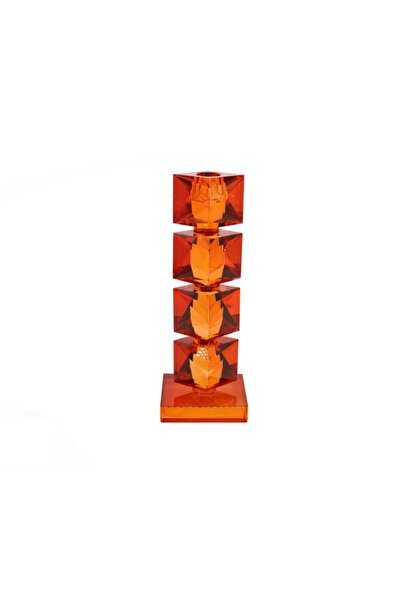 WANELLİ Tina Wn1055 Turuncu Küçük Boy Şamdan 19 Cm