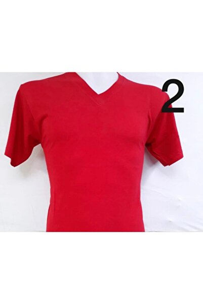 ümitteks iş ve okul kıyafetleri Βαμβακερό μπλουζάκι με λαιμόκοψη V 100% βαμβάκι