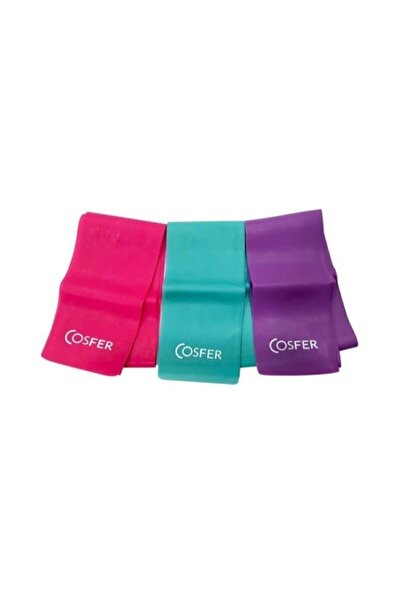 Zariff Evim شريط تمارين اليوجا المطاطي مكون من 3 قطع بعرض 7 سم وطول 90 سم