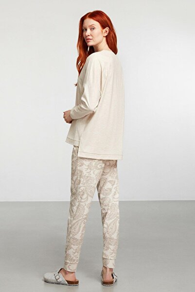 Catherine's 1900 Women's Long Sleeve Pajama Set - Ecru