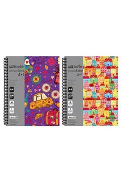 Premıum Extra P.p.kapak A4 Yp. 160 3 Kareli +1 Çizgili Defter