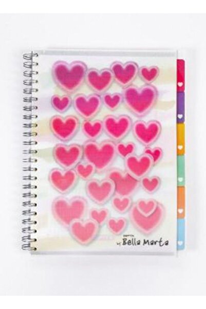 Gıpta Bella Marta A4 180 Yp. 6 Seperatörlü 5+1 3d Spiralli Defter