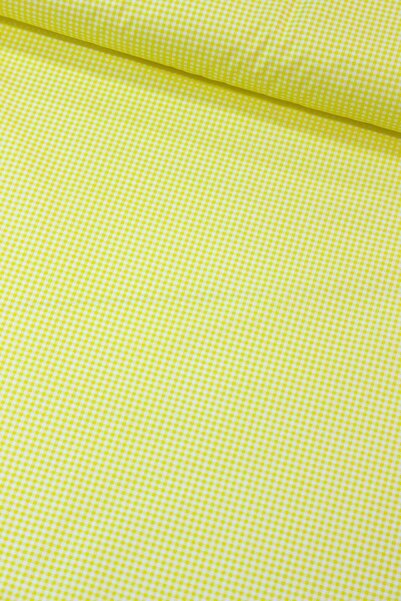 NAYS Sarı Minik Pötikare Poplin Kumaş