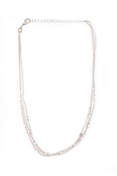 FORIVIA ACCESSORIES Silver, Thin Chain Necklace