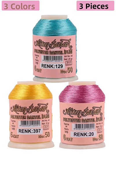 Royaleks 3 قطع من خيوط الأشقر والدانتيل الذهبية 20 جرام - رقم: 397 - 020 - 129