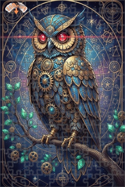 Esranın Dünyası Mechanical Eagle Double-Layer Framed Wooden Puzzle 150 Pieces...