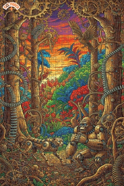 Esranın Dünyası Mechanical Wild Life of the Steam Forest Double-Layer Framed ...