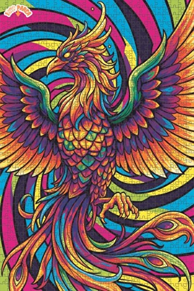 Esranın Dünyası Gorgeous Phoenix Double Layer Framed Wooden Puzzle 1000 Piece...