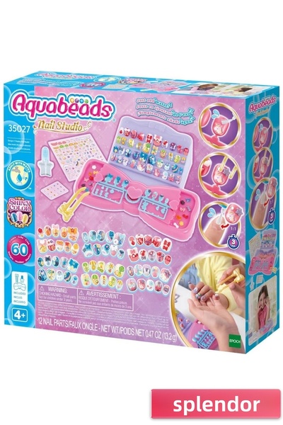 esplendor مجموعة تصميم الأظافر الاصطناعية التي تلتصق بالماء مع حامل عرض