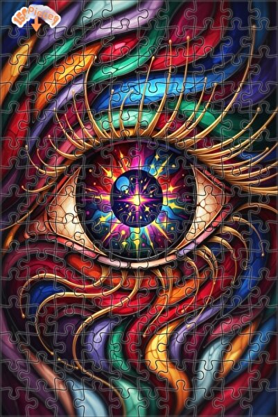 Esranın Dünyası Dazzling Universal Look Double-Layer Framed Wooden Puzzle 150...