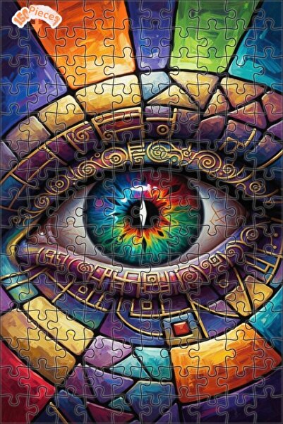 Esranın Dünyası The Color of the Eye Oil Painting Lookalike Double-Layer Fram...