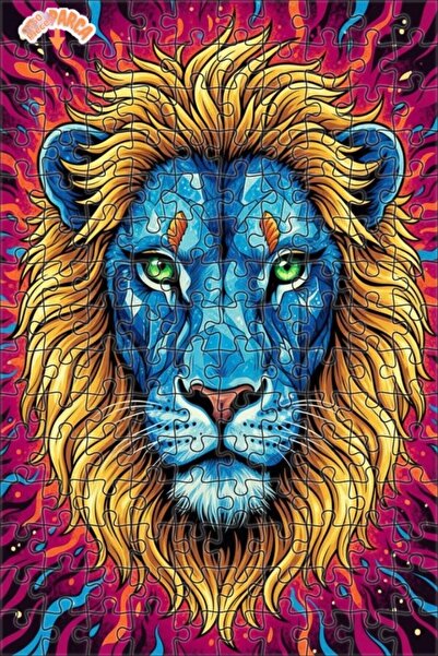 Esranın Dünyası The Lion King Digital Art Double-Layer Framed Wooden Puzzle 1...