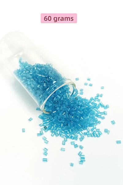 NOVAHAVEN خرز زجاجي مقطع 2 ملم - 60 جرام - تورغواز شفاف